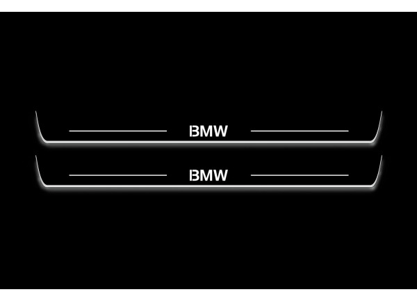 Led door sills BMW 5 E34 1987-1996 with logo BMW (front doors)