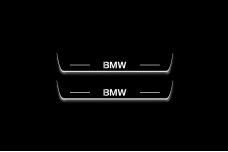 Led door sills BMW 5 E34 1987-1996 with logo BMW (rear doors)
