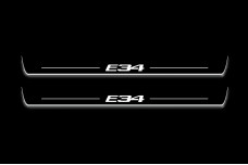 Led door sills BMW 5 E34 1987-1996 with logo E34 (front doors)