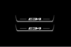 Led door sills BMW 5 E34 1987-1996 with logo E34 (rear doors)
