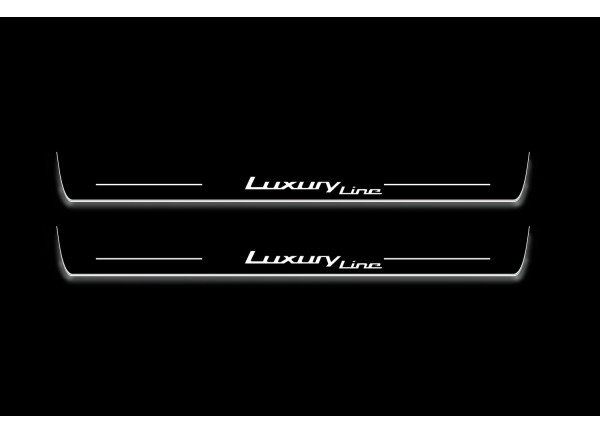 Led door sills BMW 5 E60 2003-2010 with logo "Luxury Line" (front doors)