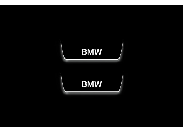 Led door sills BMW 5 G60 2023+ with logo BMW (rear doors)