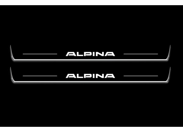 Led door sills BMW 8 I 1989-1999 with logo Alpina