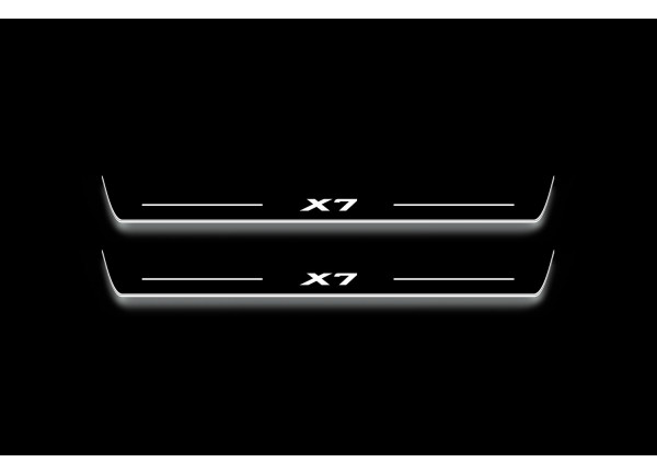Led door sills BMW X7 (G07) 2018+ (front doors) Led door sills BMW X7 (G07) 2018+ (front doors)
