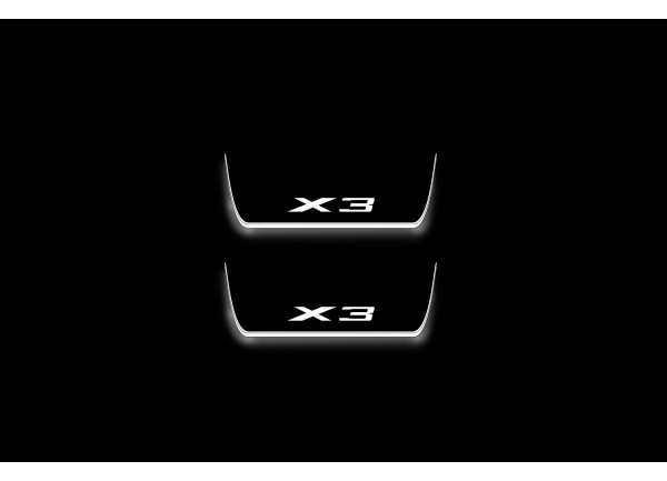 Led door sills BMW X3 F25 2010-2017 (rear doors)
