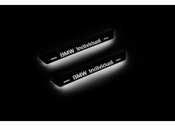 Led door sills BMW X5 E53 1999-2006 logo "BMW Individual" (rear doors)