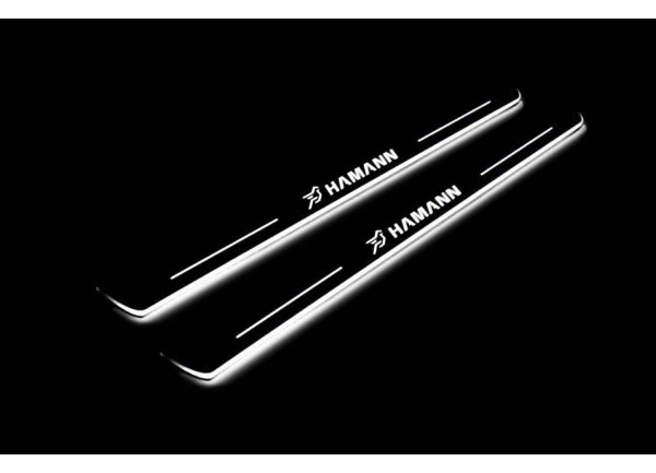 Led door sills BMW X5 E70 2006-2013 with logo HAMANN (front doors)
