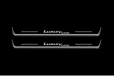 Led door sills BMW X5 E70 2006-2013 with logo Luxury Line (front doors)