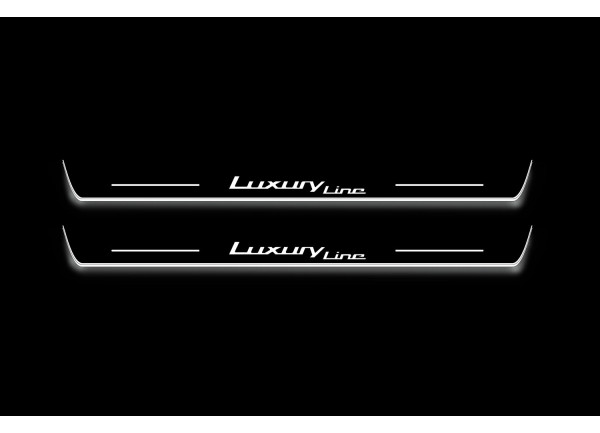Led door sills BMW X5 F15 2013-2018 with logo Luxury Line (front doors)