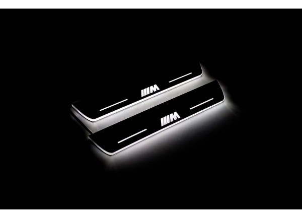Led door sills BMW X6 G06 2019+ with logo M Performance (rear doors)
