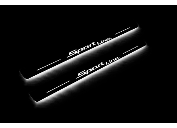 Led door sills BMW 5 F10 2009-2017 with logo Sport Line (front doors)