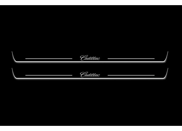 Led door sills Cadillac ATS Coupe 2012+ with logo Cadillac (front doors)