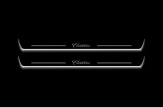 Led door sills Cadillac CTS II 2007-2014 with logo Cadillac (front doors)