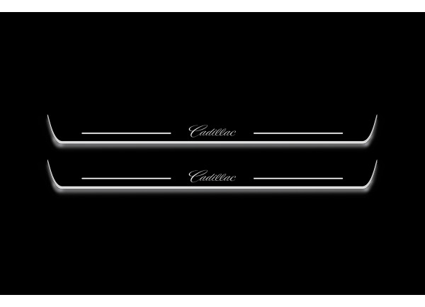 Led door sills Cadillac CTS II 2007-2014 with logo Cadillac (front doors)