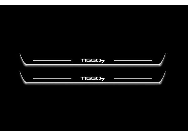 Led door sills Chery Tiggo 7 2017+ (front doors)