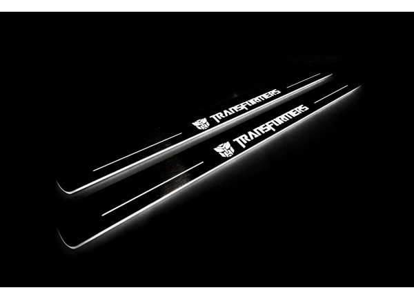 Led door sills Chevrolet Camaro V 2009-2015 with logo Head TRANSFORMERS