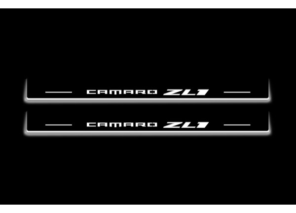 Led door sills Chevrolet Camaro VI 2016+ with logo Camaro ZL1