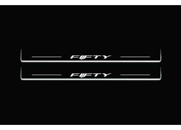 Led door sills Chevrolet Camaro VI 2016+ with logo Fifty