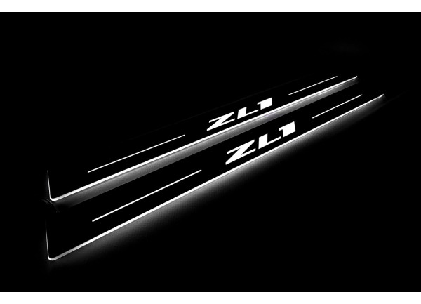 Led door sills Chevrolet Camaro VI 2016+ with logo ZL1
