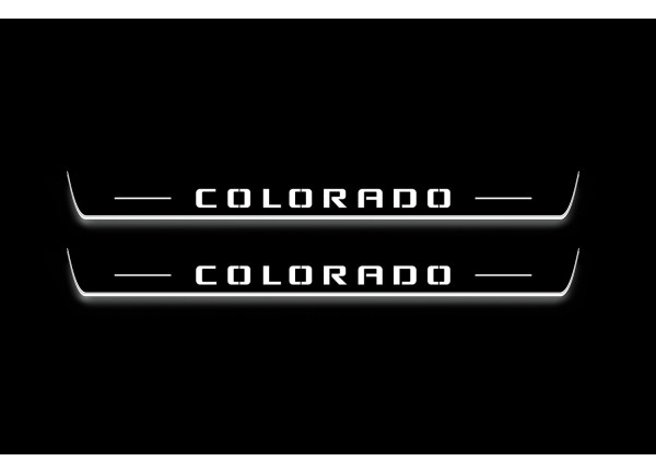 Led door sills Chevrolet Colorado II 2015-2023 (front doors) Led door sills Chevrolet Colorado II 2015-2023 (front doors)