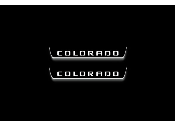 Led door sills Chevrolet Colorado II 2015-2023 (rear doors) Led door sills Chevrolet Colorado II 2015-2023 (rear doors)
