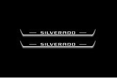 Led door sills Chevrolet Silverado III 2014-2019 (rear doors)