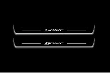 Led door sills Chevrolet Sonic 2012+ (front doors)
