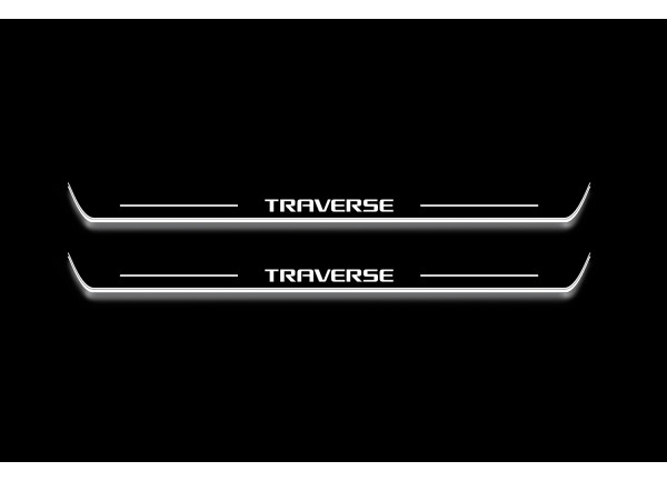 Led door sills Chevrolet Traverse II 2018+ (front doors)