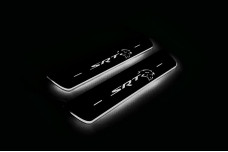 Led door sills Chrysler 300C II 2011+ with logo SRT Hellcat (rear doors)