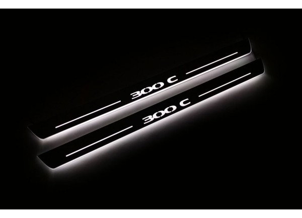 Led door sills Chrysler 300C I 2005-2010 with logo "300C" (front doors) Led door sills Chrysler 300C I 2005-2010 with logo "300C" (front doors)