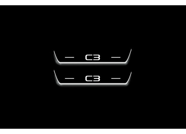 Led door sills Citroen C3 III 2016+ (rear doors)