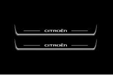 Led door sills Citroen C4 II 2010-2020 with logo Citroen (front doors)