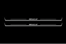 Led door sills Dodge Challenger 2008+ with logo "HELLCAT"