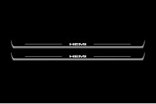 Led door sills Dodge Challenger 2008+ with logo "HEMI"