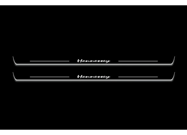 Led door sills Dodge Challenger 2008+ with logo "Hennessey"