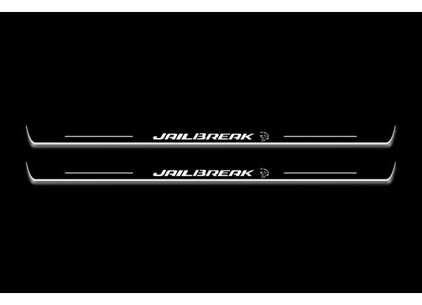 Led door sills Dodge Challenger 2008+ with logo "Jailbreak Hellcat"