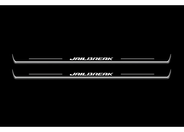 Led door sills Dodge Challenger 2008+ with logo "Jailbreak"
