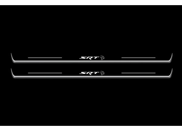 Led door sills Dodge Challenger 2008+ with logo "SRT Hellcat"