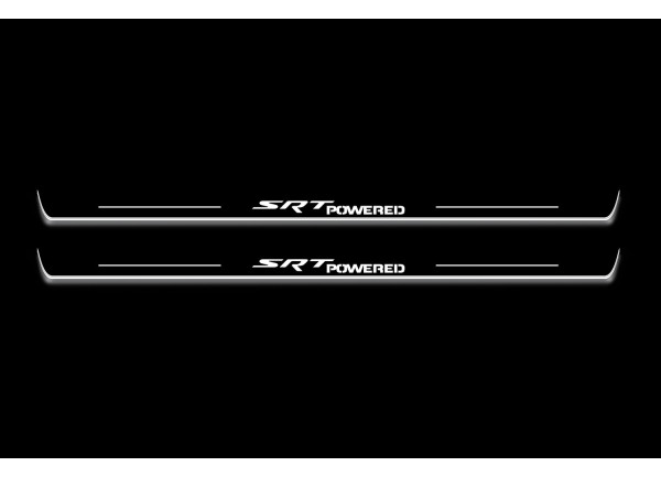 Led door sills Dodge Challenger 2008+ with logo "SRT Powered"