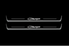 Led door sills Dodge Charger 2011+ with logo old CHARGER (front doors)