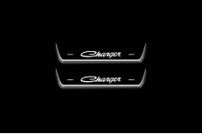 Led door sills Dodge Charger 2011+ with logo old CHARGER (rear doors)