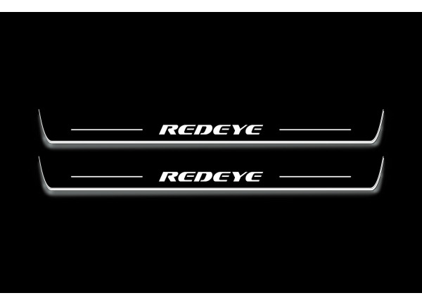 Led door sills Dodge Charger 2011+ with logo Redeye (front doors)