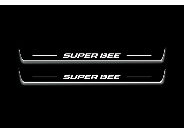 Led door sills Dodge Charger 2011+ with logo Super Bee (front doors)