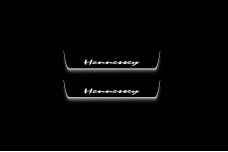 Led door sills Dodge Durango III 2011+ with logo Hennessey (rear doors)