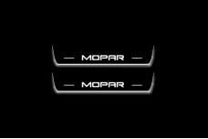 Led door sills Dodge Durango III 2011+ with logo MOPAR (rear doors)