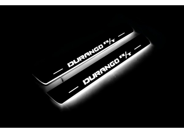 Led door sills Dodge Durango III 2011+ with logo R/T (front doors) Led door sills Dodge Durango III 2011+ with logo R/T (front doors)