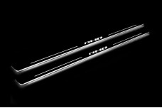 Led door sills Dodge Ram V 2019+ with logo RHO (front doors) Led door sills Dodge Ram V 2019+ with logo RHO (front doors)