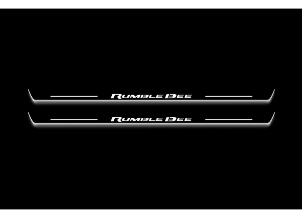 Led door sills Dodge Ram V 2019+ with logo Rumble Bee (front doors)