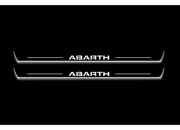 Led door sills Fiat 500 2007+ with logo "Abarth"