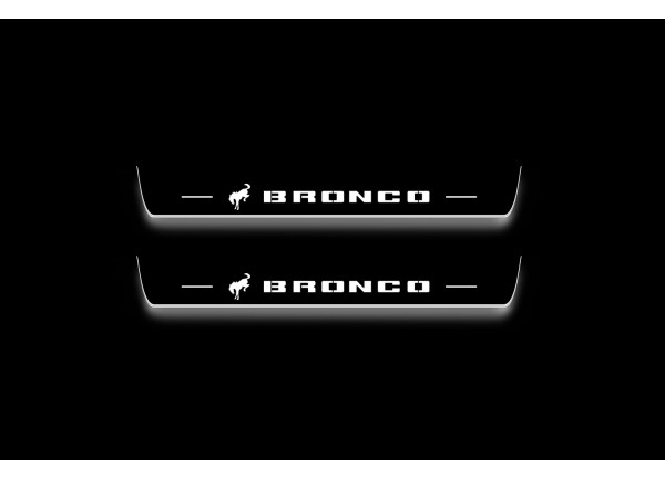 Led door sills Ford Bronco VI 2020+ with logo Horse (front doors) Led door sills Ford Bronco VI 2020+ with logo Horse (front doors)